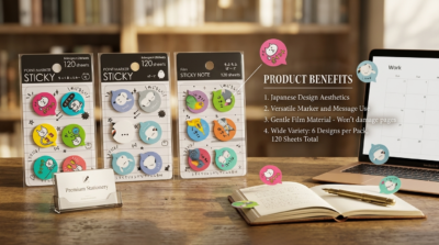 Cute Animal Series PET Sticky Notes1